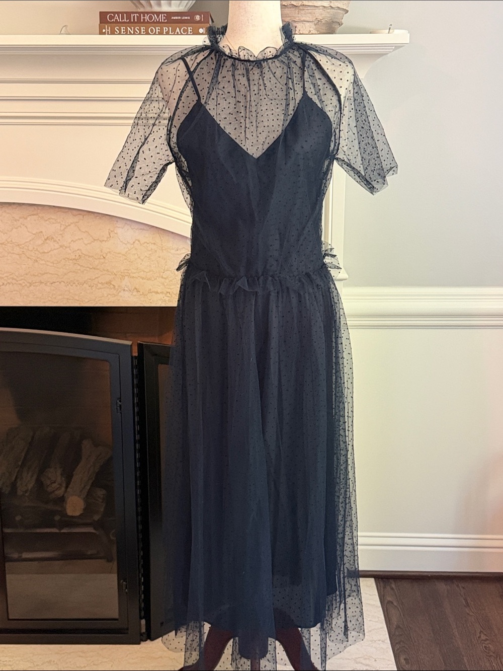 Goop Dot Tulle Midi Dress
